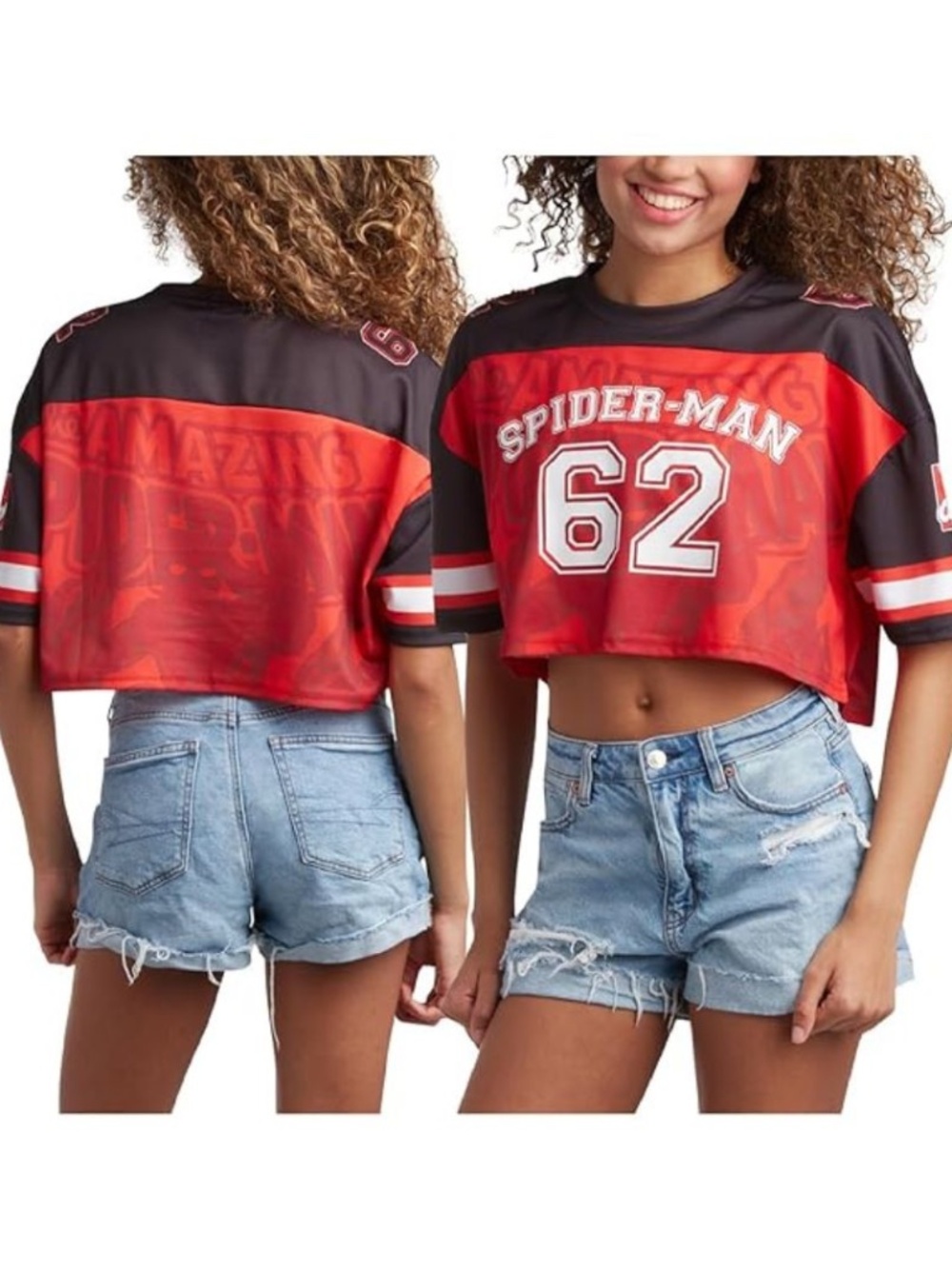 Marvel Spider-Man cropped jersey
